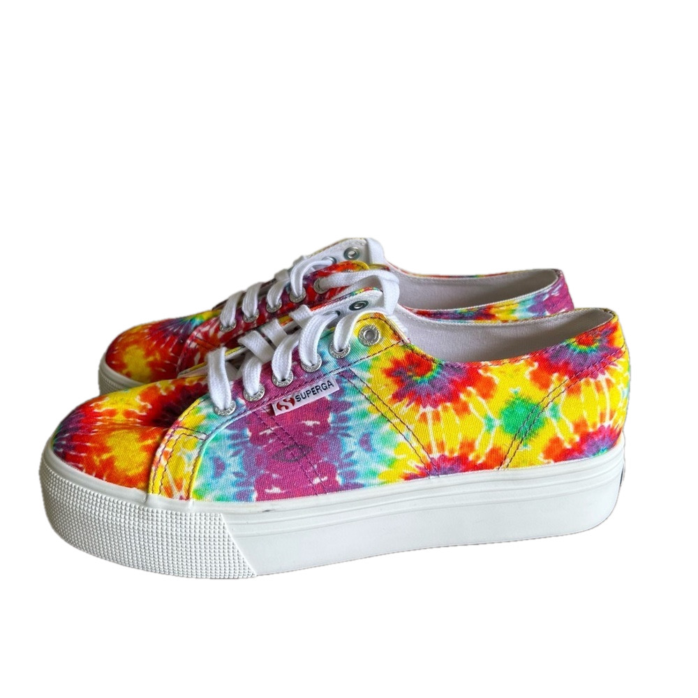 Superga Unisex Tie Dye Platform Fantasia Shoe Size 10 or 8.5 #458